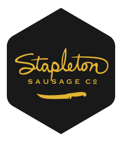Stapleton logo black with and orange filling